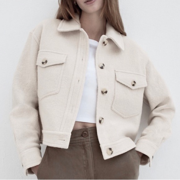 Aritzia Jackets & Blazers - Wilfred Free Wool Crop Shacket Jacket